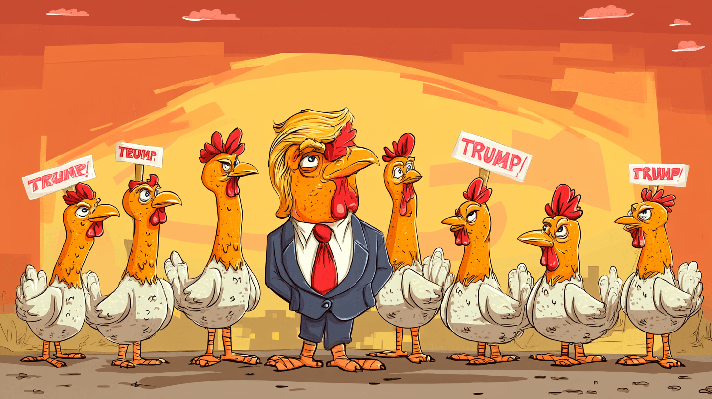 Trump Chicken Army Background